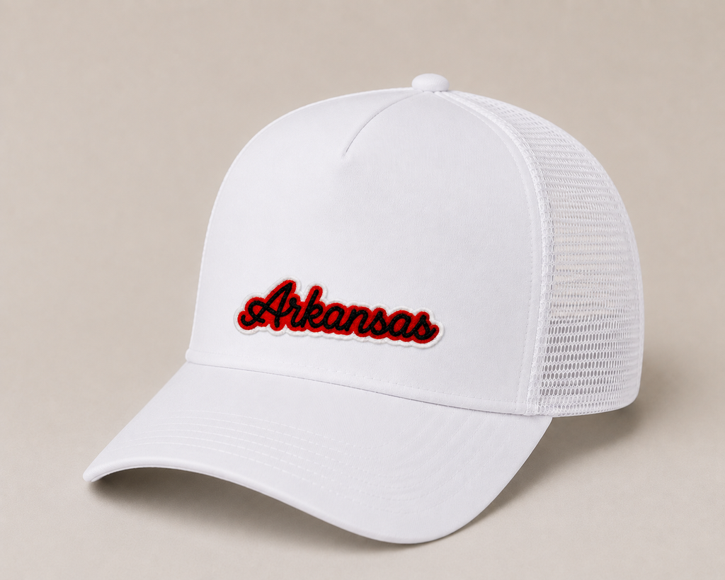 Arkansas Script Trucker Hat