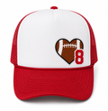 Football Heart Trucker Hat
