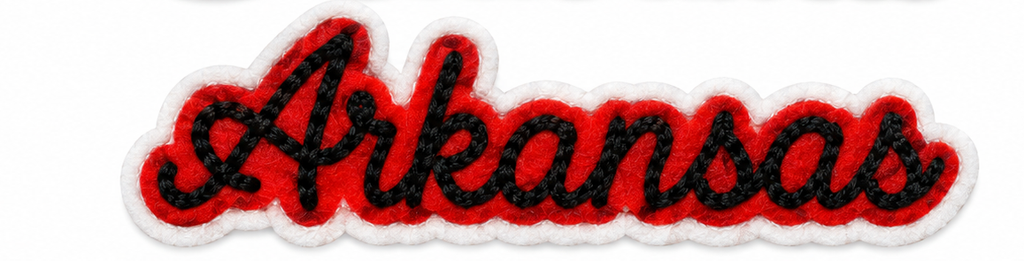 Arkansas Script Trucker Hat