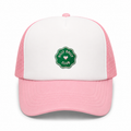 Funny pickle-themed trucker hat with a "The Dilly Dally" embroidered patch for pickle lovers and playful style.